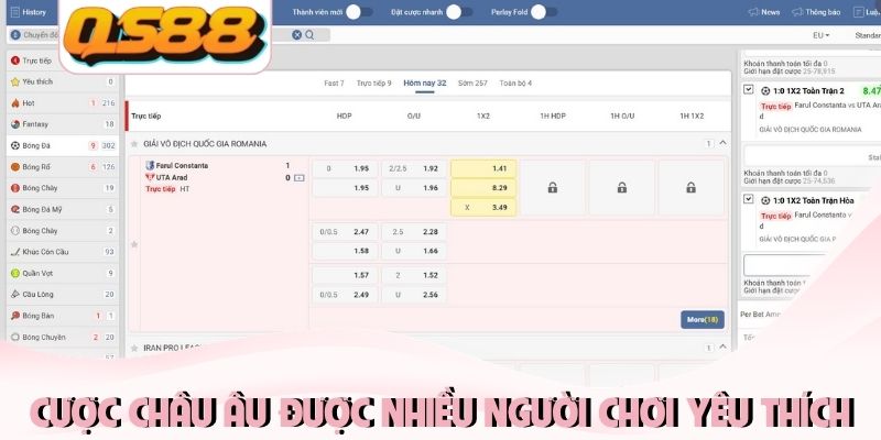 Cách Đọc Kèo Nhà Cái - Hướng Dẫn Chốt Kèo Chuẩn Từ Cao Thủ 3 Cược châu Âu được nhiều người chơi yêu thích